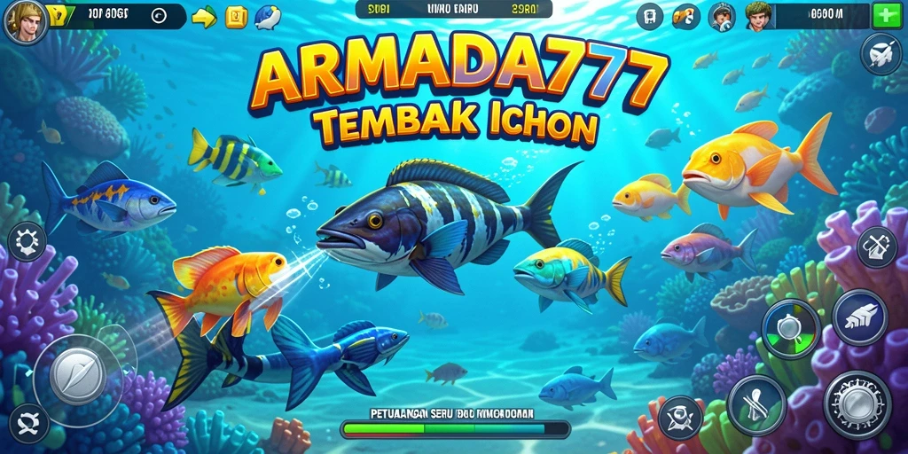 Tampilan gameplay ARMADA777 yang seru saat menembak ikan.