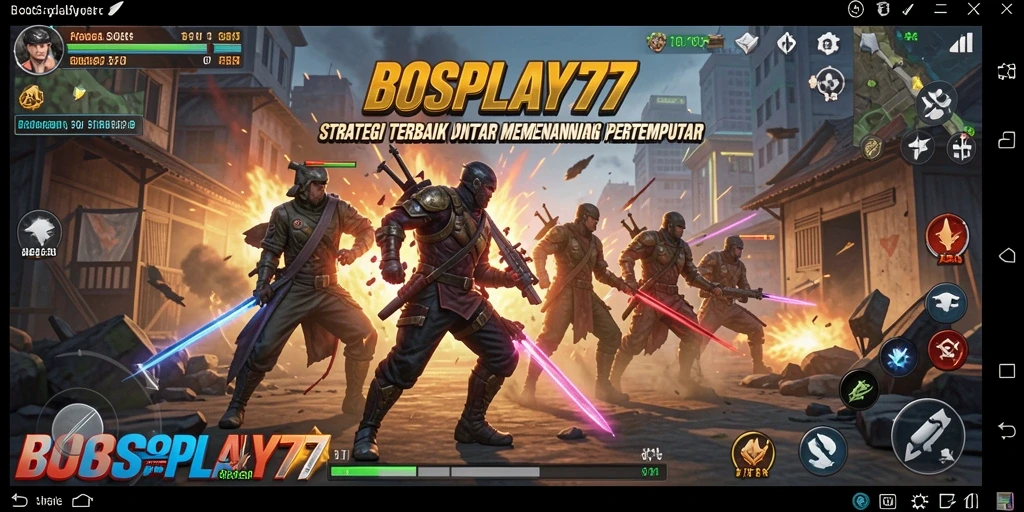 Screenshot gameplay BOSPLAY77 menampilkan strategi pertempuran yang mendebarkan.