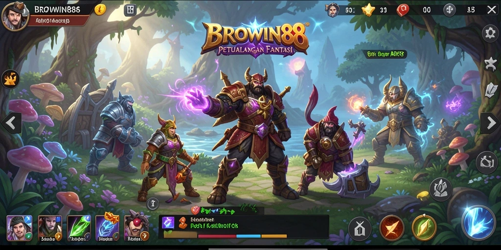 Screenshot gameplay BROWIN88 yang menampilkan aksi pertarungan yang mendebarkan.
