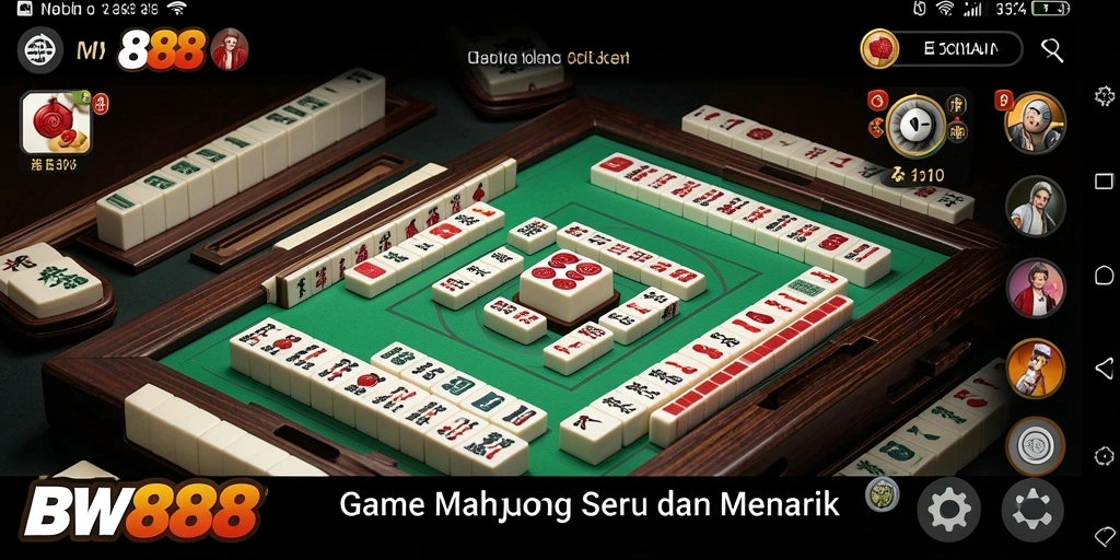 Tampilan Screenshot Game BW888 menampilkan keseruan gameplay Mahjong yang menantang.