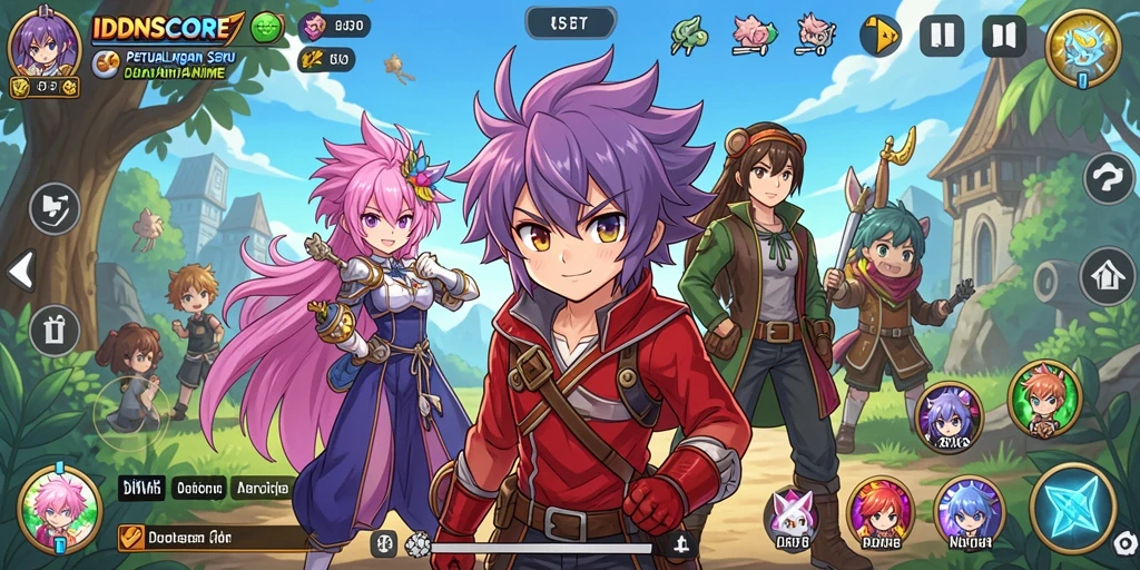 Tampilan gameplay IDNSCORE yang dinamis dan mengesankan.