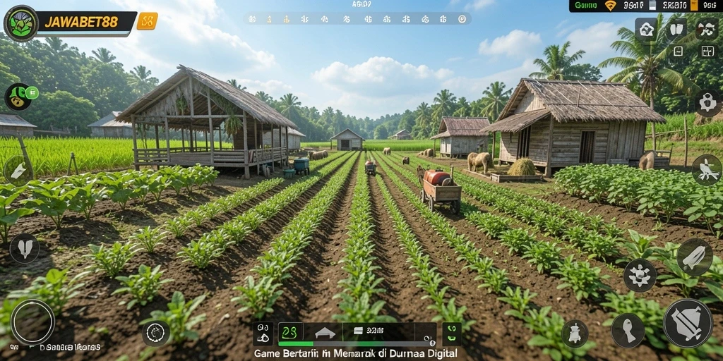 Gameplay JAWABET88 yang menarik dan interaktif dalam bertani.