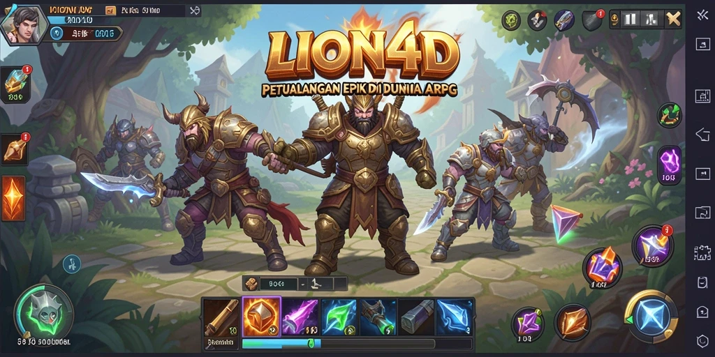 Screenshot gameplay LION4D yang menampilkan aksi pertarungan seru.