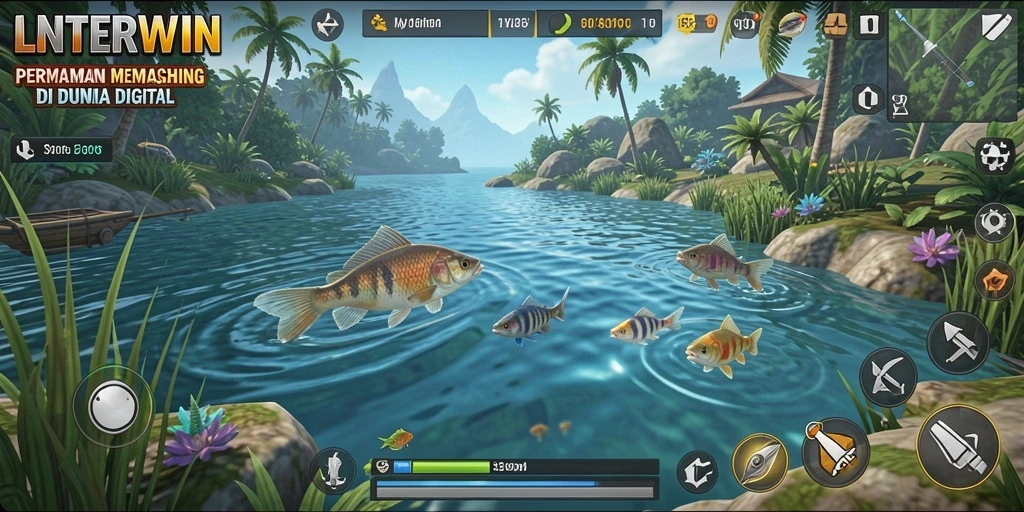 Tangkapan ikan yang menakjubkan dalam gameplay LNTERWIN.