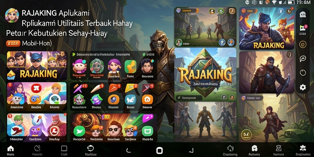 Screenshot utama RAJAKING menampilkan antarmuka aplikasi Utility yang intuitif dan user-friendly.