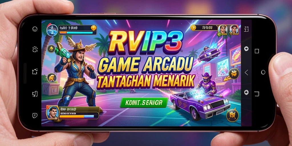 Tampilan gameplay RVIP3 yang penuh warna dan dinamis.