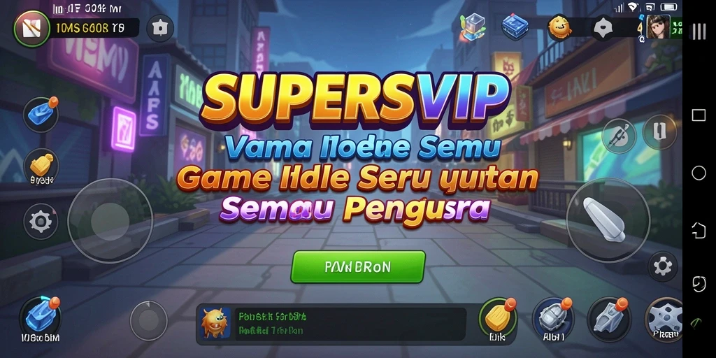 Screenshot SUPERSVIP menampilkan gameplay menarik dari game Idle.