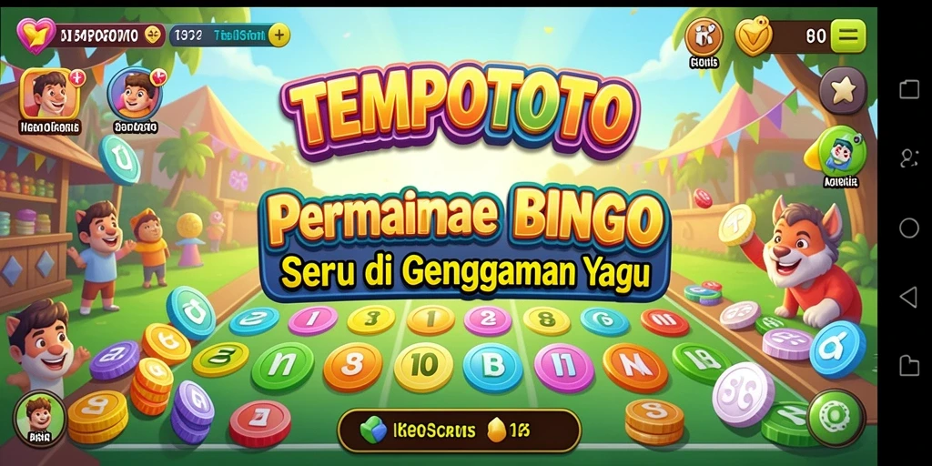Tampilan gameplay Bingo yang seru di TEMPOTOTO.