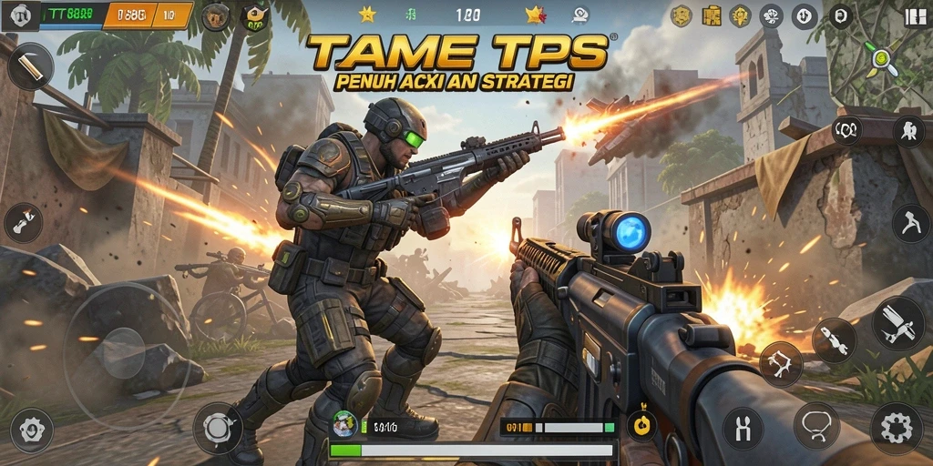 Tampilan gameplay TPS penuh aksi di TTT888.