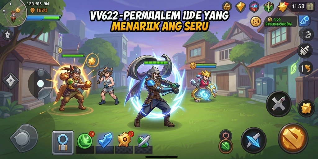 Tampilan gameplay <strong>VV62</strong> yang menonjol dengan fitur Idle yang menarik.